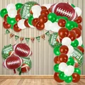 Kit de arco de globos de fútbol con globos de papel de Touch Down y pancarta - Paquete Super Bowl 3