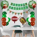 Set de decoración de fiesta fútbol americano con pancarta Happy Birthday y globos - Paquete Super Bowl 5