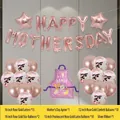 Rose gold Mother's Day balloon set with happy mothersday banner and apron foil balloon - Mother's Day Balloon Arrangement Five