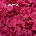 Vibrant fuchsia artificial rose petals with realistic silk texture for wedding decor - 100 Pieces / Purple Red (5#)