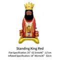 Standing King Baltasar foil balloon in red and gold for Three Kings Day - Standing King - Red (Baltasar)