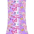 Lila 1x2m Schmetterling und Rosen Lamellenvorhang für Happy Birthday Party Dekoration - Englischer Violetter Schmetterling (Happy Birthday)