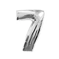 Large 40-inch wide silver foil number 7 balloon for birthday anniversary and party decoration - Number 7 / 32 inch / Silver