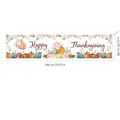 Thanksgiving banner met pompoenen en rozen, feestelijke wanddecoratie van 180x35cm - Thanksgiving Roze Roos Pompoen Stijl (DA01) / 180x35cm