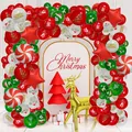 Comprehensive Christmas balloon arch set with gold reindeer and candy foil balloons - Christmas Set 5