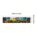 Grote Happy Halloween banner voor feestdecoratie binnen en buiten 300x50cm formaat - Halloween Magere Hein Kasteel Stijl (DA01) / 180x35cm