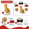 Leopard print and cherry theme balloon set for bachelorette birthday party decoration - Leopard Cherry Set 3
