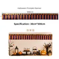 Halloween pumpkin fringe banner in orange purple and black 30x300cm for party decor. - 30x300cm / Halloween Pumpkin Banner