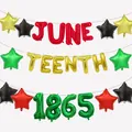Juneteenth festive party balloon decoration set with 1865 foil numbers and star balloons - Style HY-03