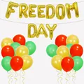Juneteenth Freedom Day gold letter and multicolor latex balloon set for party decor - Style HY-04