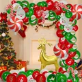 Feestelijke kerstballon slinger set met gouden rendier en zuurstok folieballonnen - Kerst Toppers Set D Diverse Stijlen
