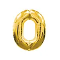 Premium 40 inch large gold metallic number 0 foil balloon for birthday and party decor - Number 0 / 32 inch / Gold