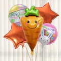 Mooie paasballonnenset inclusief wortel-, ster- en schattige konijnenfolievormen - Set 12 (Wortel Ster Ei Combo)