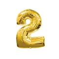 Large 40 inch gold foil balloon number 2 for festive birthday and wedding decor - Number 2 / 32 inch / Gold