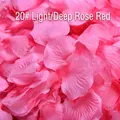 Premium artificial silk rose petals in light rose and deep red for wedding decoration - 100 Pieces / Light Rose with Deep Red Dots (#20)
