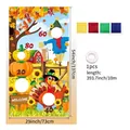 Thanksgiving kalkoen en pompoen toss game banner met gaten voor buitenfeesten - Thanksgiving Kalkoen Wurfspel