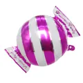 Globo de papel de caramelo con rayas moradas y plateadas para fiestas y eventos - Globo de Caramelo / Rayas Moradas