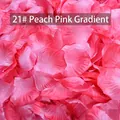 Peach red gradient artificial rose petals for romantic wedding and party decor - 100 Pieces / Peach Red Gradient (#21)