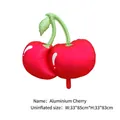 Red cherry shaped aluminum foil balloon for birthday party and Valentine decorations - Matte Cherry
