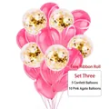 Detail von rosa Agat- und Goldkonfetti-Latexballon-Set für festliche Partydeko - Konfetti Marmor Ballon Set 3 (Rosa) / 15er Set