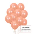 Detail of rose gold balloon set including 20 latex balloons and 1 ribbon roll - Solid Color Latex Balloons / 20 Pieces Set / Rose Gold