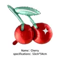 Red cherry shaped foil balloon for party decorations size 53cm x 54cm - Cherry