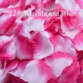 Artificial rose petals in purplish-red and white gradient for wedding decoration - 100 Pieces / Purple-Red & White (#22)