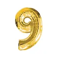 Large 40-inch golden number 9 foil balloon perfect for birthday party decorations - Number 9 / 32 inch / Gold
