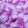 Artificial silk rose petals in purple and white gradient for wedding decoration - 100 Pieces / Purple & White (#25)