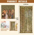 Leopard print foil fringe curtain 3.3x6.6ft metallic backdrop for bachelorette party - Leopard Rain Curtain