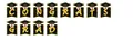 Black and gold graduation party banner featuring Congrats Grad text and cap designs - Cheers Banner / 12-Piece Set