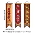 Western cowboy veranda banners met Wild West ontwerpen en Yee Haw tekst - Wild West Howdy Yeehaw