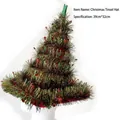 Christmas tree tinsel party hat with red stars decoration on mannequin head - Christmas Tinsel Hat