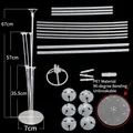 Durable PET balloon stand kit with various rod lengths and base for party decor - Table Balloon Stand Kit / PET Material
