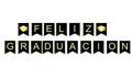 Black and gold Feliz Graduacion banner for 2025 graduation party decoration - Black Gold Banner