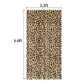 Leopard heart print foil fringe curtain for party decoration 3.3ft x 6.6ft dimensions - Gold Heart Leopard Curtain