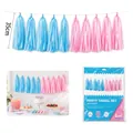 Blue and pink paper tassel garland set for festive party and balloon DIY decoration - 15 Pcs / Blue Pink Sweetheart Tassel Garland