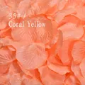 Peach color artificial silk rose petals for romantic wedding party decoration No. 35 - 100 Pieces / Pink Yellow (#35)
