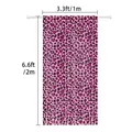 Pink leopard heart foil fringe curtain party backdrop, 3.3x6.6ft - Pink Heart Leopard Curtain