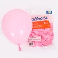 High-quality 9-inch pink round latex balloon set for birthday and wedding decorations - 10" / 100pcs Pack / Matte Pink