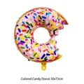 Globo de papel de aluminio de donut rosa con chispas de colores para fiestas, 50x73cm. - Donut de Caramelo Colorido / 50x73cm