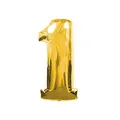 Large 40 inch gold foil balloon number 1 for birthday party decorations and events - Number 1 / Gold