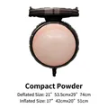 Powder compact shaped foil balloon for bachelorette party and birthday decor - Powder