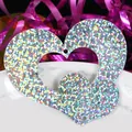 Holographic laser PVC heart-shaped sequins for wedding and party balloon decoration - Heart (Mixed Sizes) / 760 Pieces/Pack / Silver