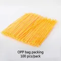 Packung mit 100 gelben 24 cm langen PVC-Laternenstäben für DIY-Papierlaternen im OPP-Beutel - 100-teiliges Set / Gelb