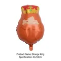 Globo de papel de aluminio del Rey Mago naranja para decoración de fiestas, 41x59cm - Cabeza de Rey Naranja (Gaspar) / 41x59cm