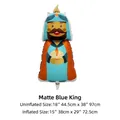 Globo decorativo de papel de aluminio azul mate del Rey para las celebraciones del Día de Reyes - Rey Azul Mate