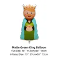 Globo de rey verde mate para decoración festiva de la fiesta de los Reyes Magos España - Rey Verde Mate