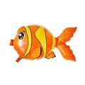 Cute orange clownfish shaped foil balloon for ocean themed festive party decorations - Orange Fish / 78x46.5cm