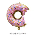 Gran globo de papel de aluminio de donut rosa para decoración de fiestas, 50x73 cm - Donut de Caramelo Rosa / 50x73cm